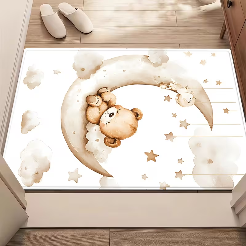 Outdoor Adventure With Kids - Tapete de Boas-Vindas Estampado Moon Bear