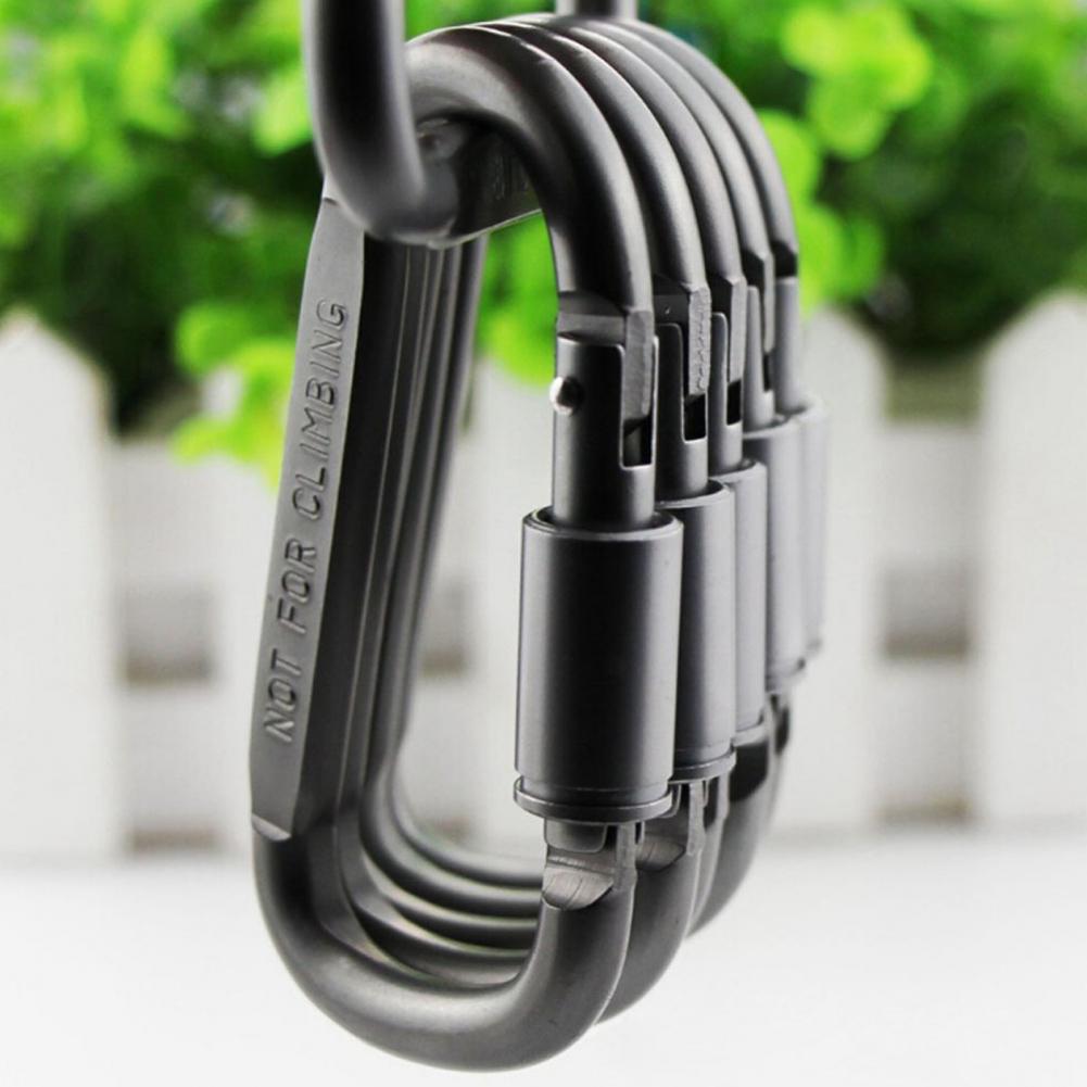 Carabiner Locking D - Mini Mosquetões de 6 Peças, Conjunto