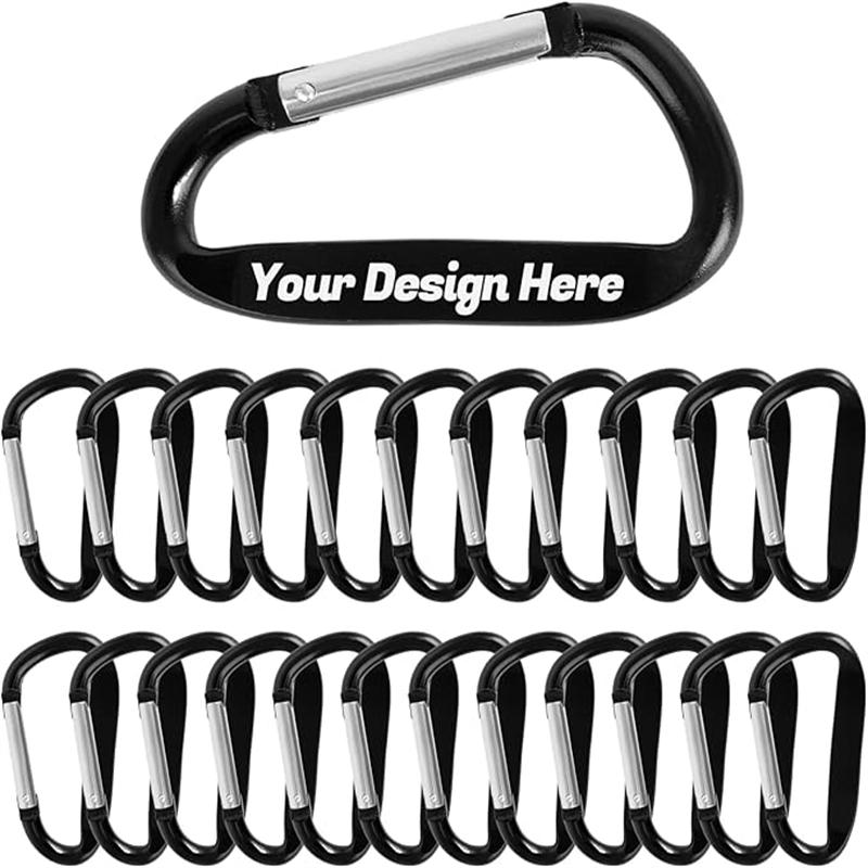 Carabiner Locking D - Mosquetão de Alumínio Personalizado com Logotipo