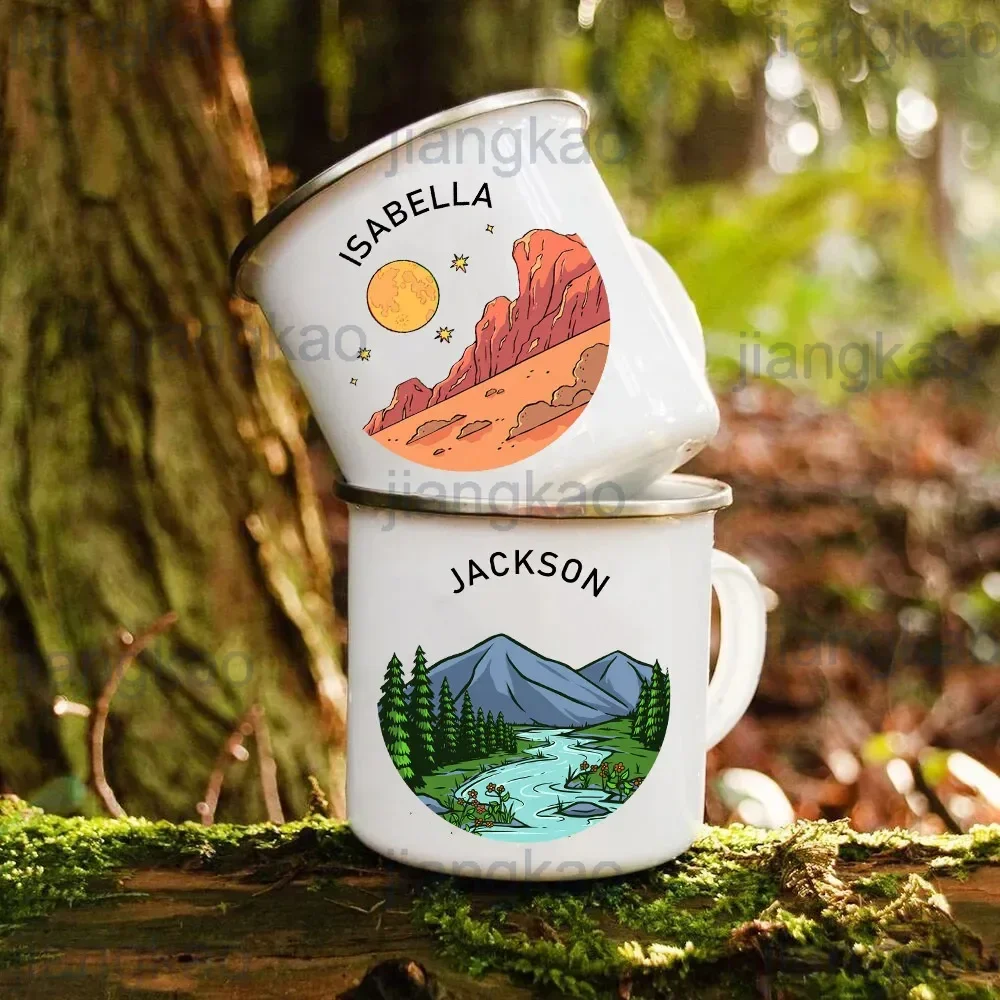Outdoor Adventure Names - Canecas personalizadas para campista, nome personalizado,