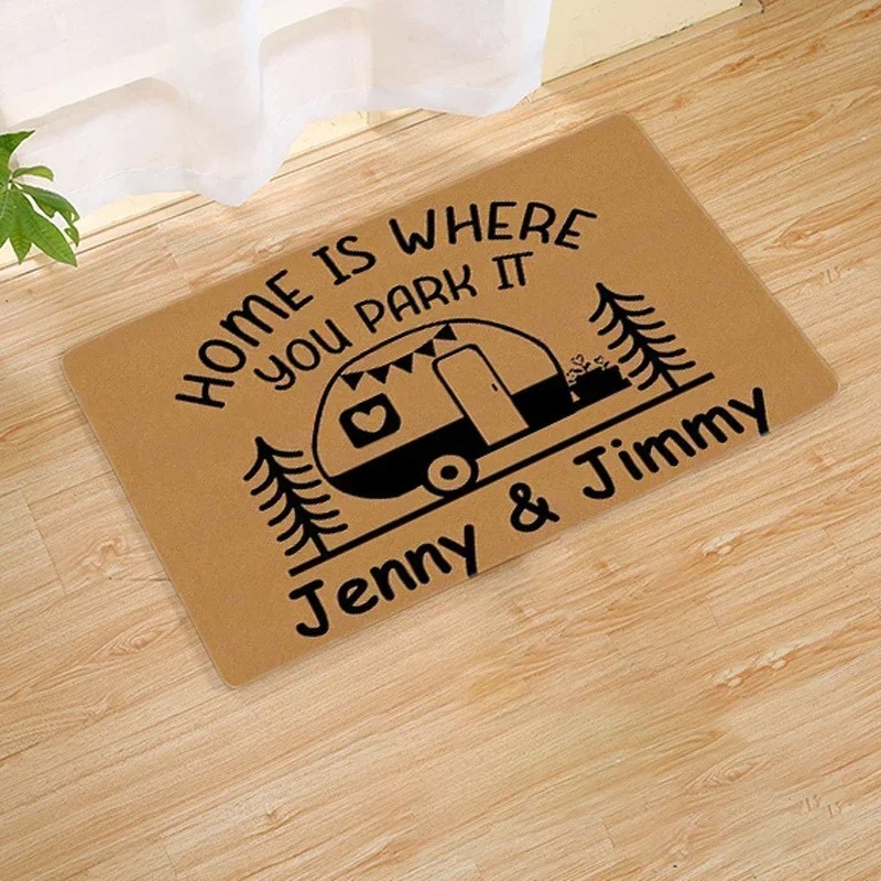 Outdoor Adventure Names - Tapete de Chão Estampado para Trailer