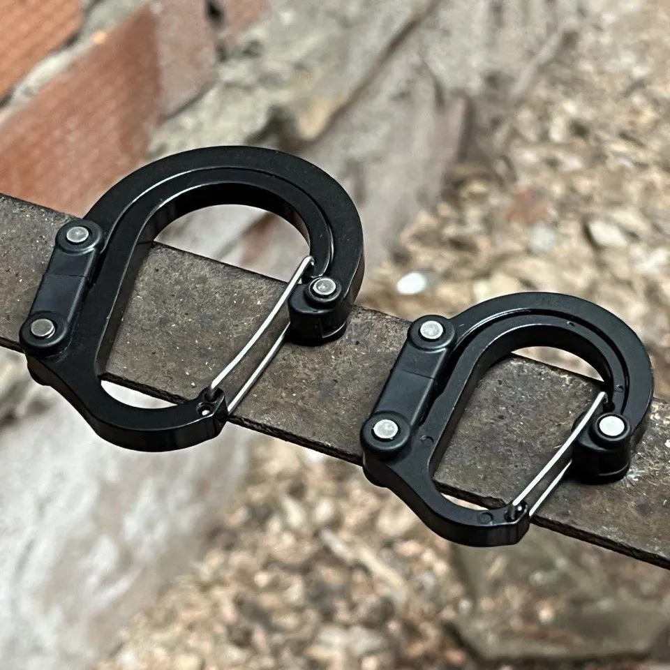 Carabiner Locking D - Clipe de engrenagem híbrido de acampamento