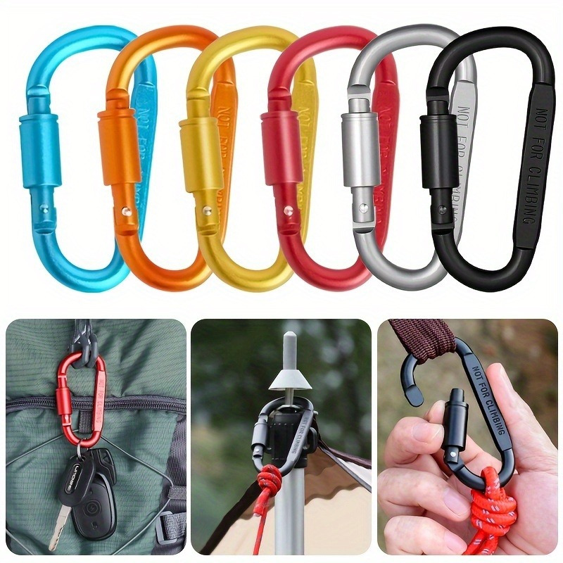 Carabiner Locking D - 1/4 pçs liga de alumínio mosquetão