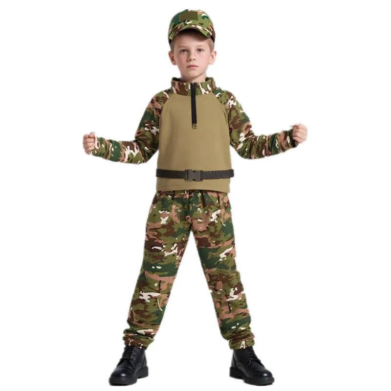 Outdoor Adventure With Kids - Crianças adultos camuflagem sapo outfit verão