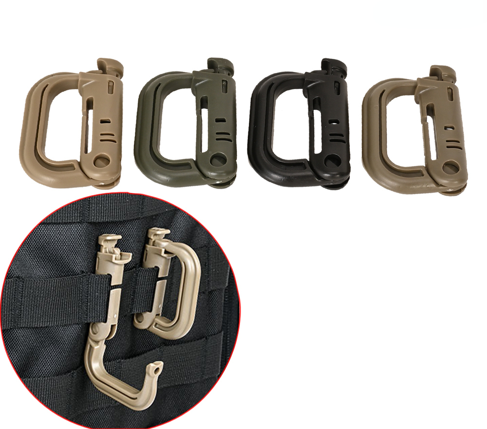 Carabiner Locking D - Anel de travamento tático d, 2
