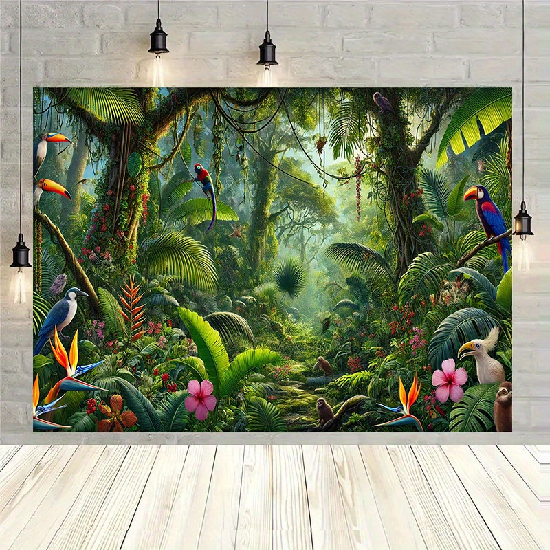 Outdoor Adventure Background - 1pc selva aventura fundo banner decoração
