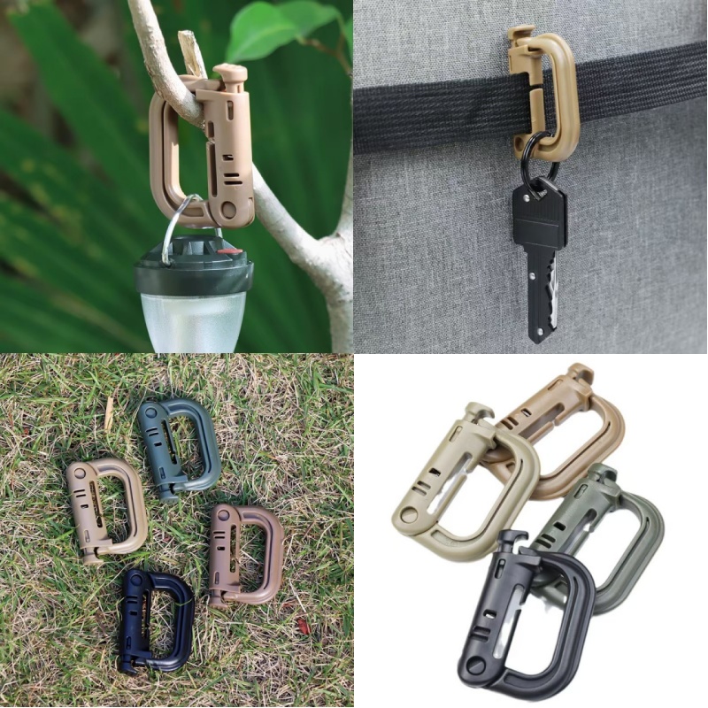 Carabiner Locking D - Mosquetão Tático D-Ring – Fivela MOLLE