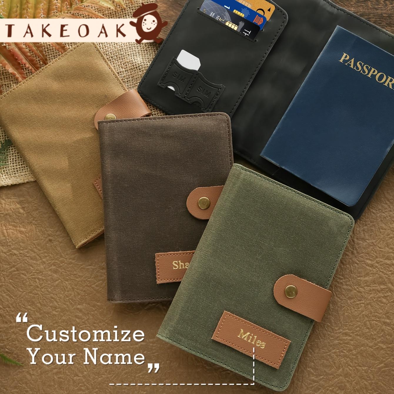 Outdoor Adventure Names - Porta-Passaporte Personalizado com Fivela Elegante, Capa