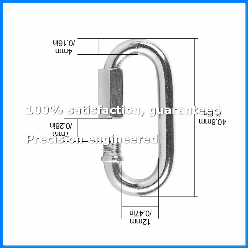 12 Peças Elo Rápido 4MM Conect - Carabiner Locking D avaliação e preço