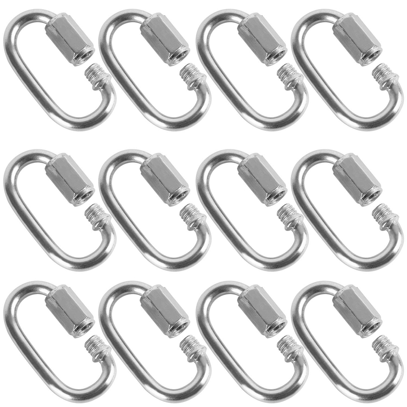 12 Peças Elo Rápido 4MM Conect - Carabiner Locking D avaliação e preço