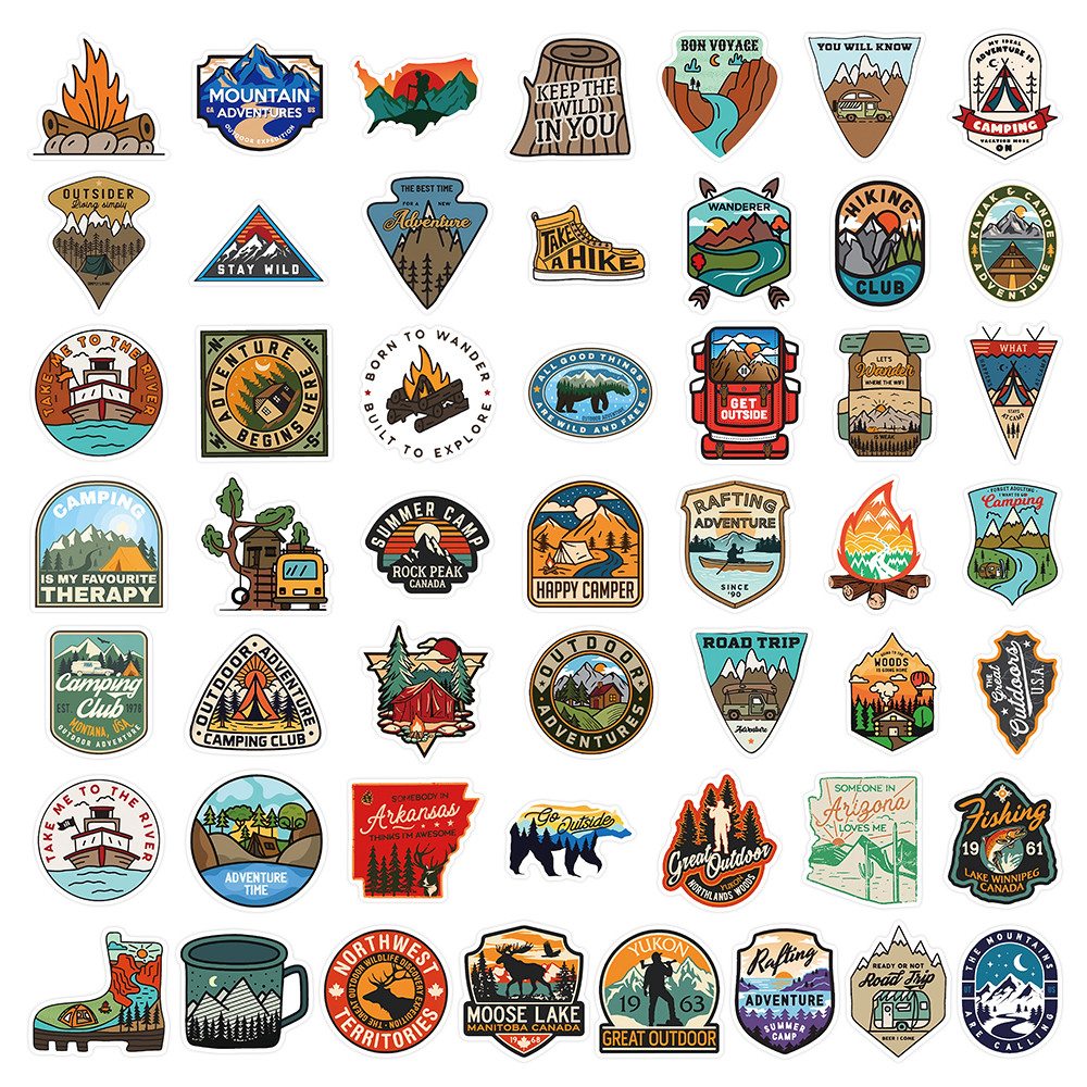50 Folhas de Adesivos de Avent - Outdoor Adventure Stores avaliação e preço