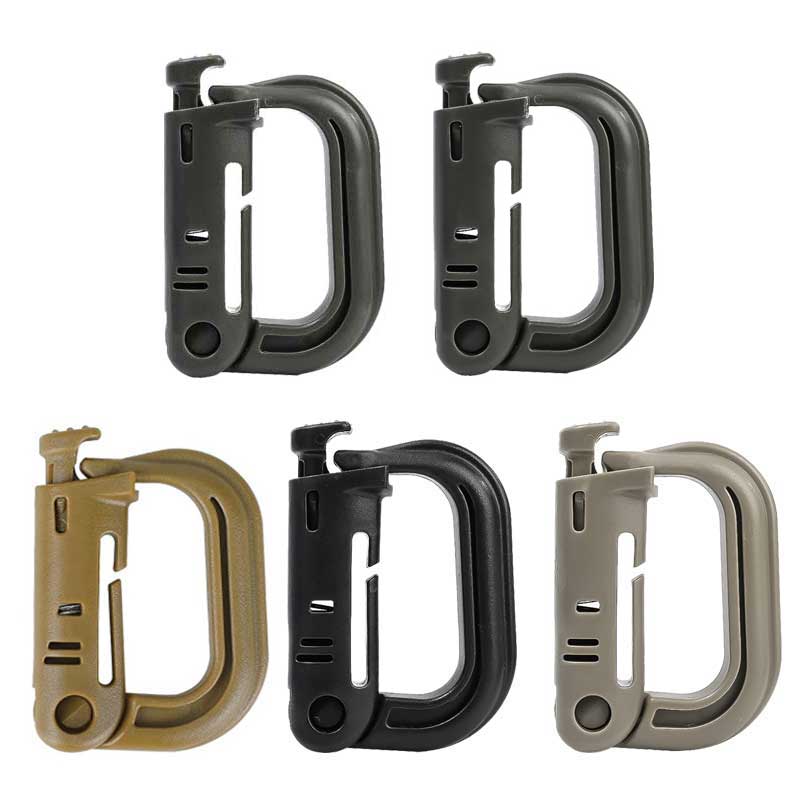 5 pçs grimloc molle mosquetão  - Carabiner Locking D avaliação e preço