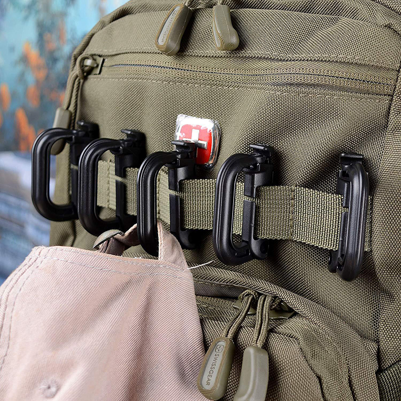 5 pçs grimloc molle mosquetão  - Carabiner Locking D avaliação e preço