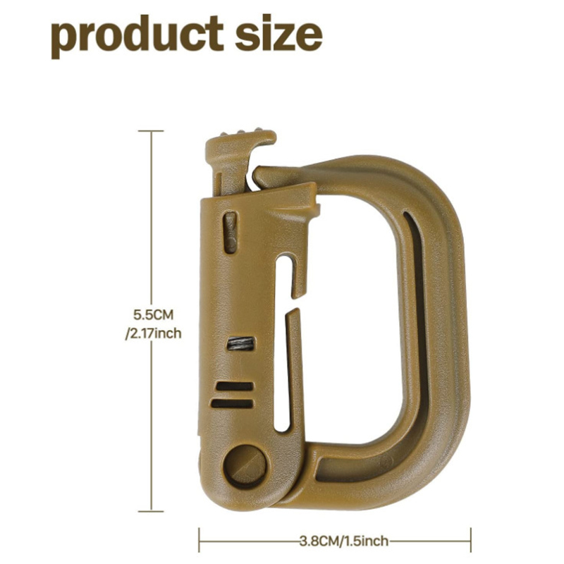 5 pçs grimloc molle mosquetão  - Carabiner Locking D avaliação e preço