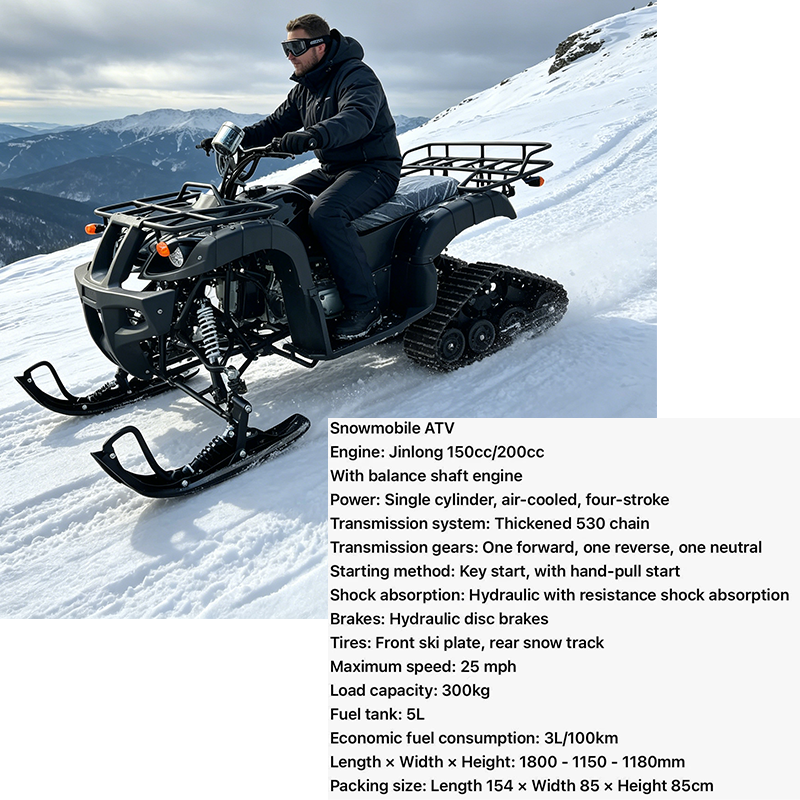 Snowmobile 150cc 200cc, Veícul - Outdoor Adventure Recreation avaliação e preço