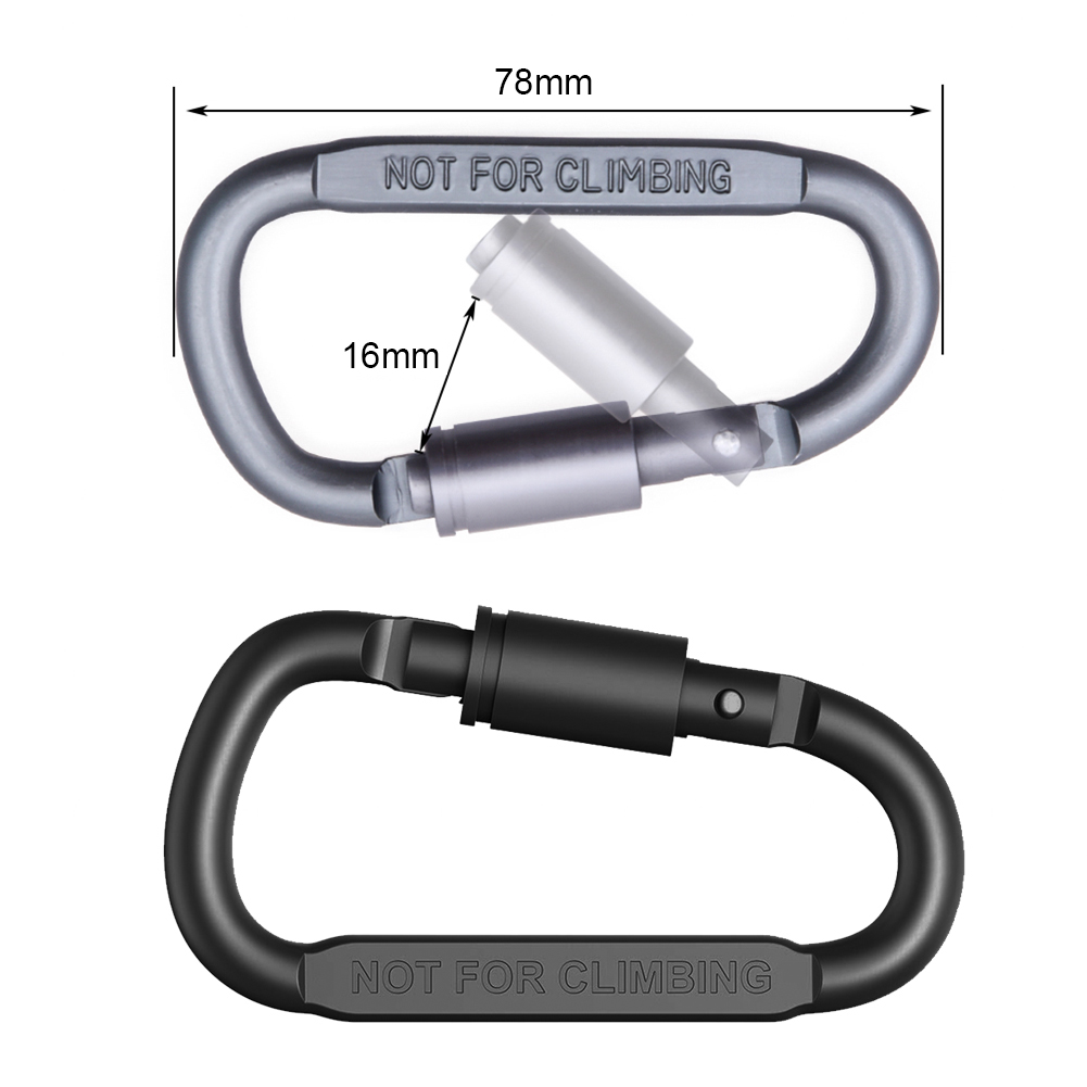 Mosquetão com Anel D e Trava,  - Carabiner Locking D avaliação e preço