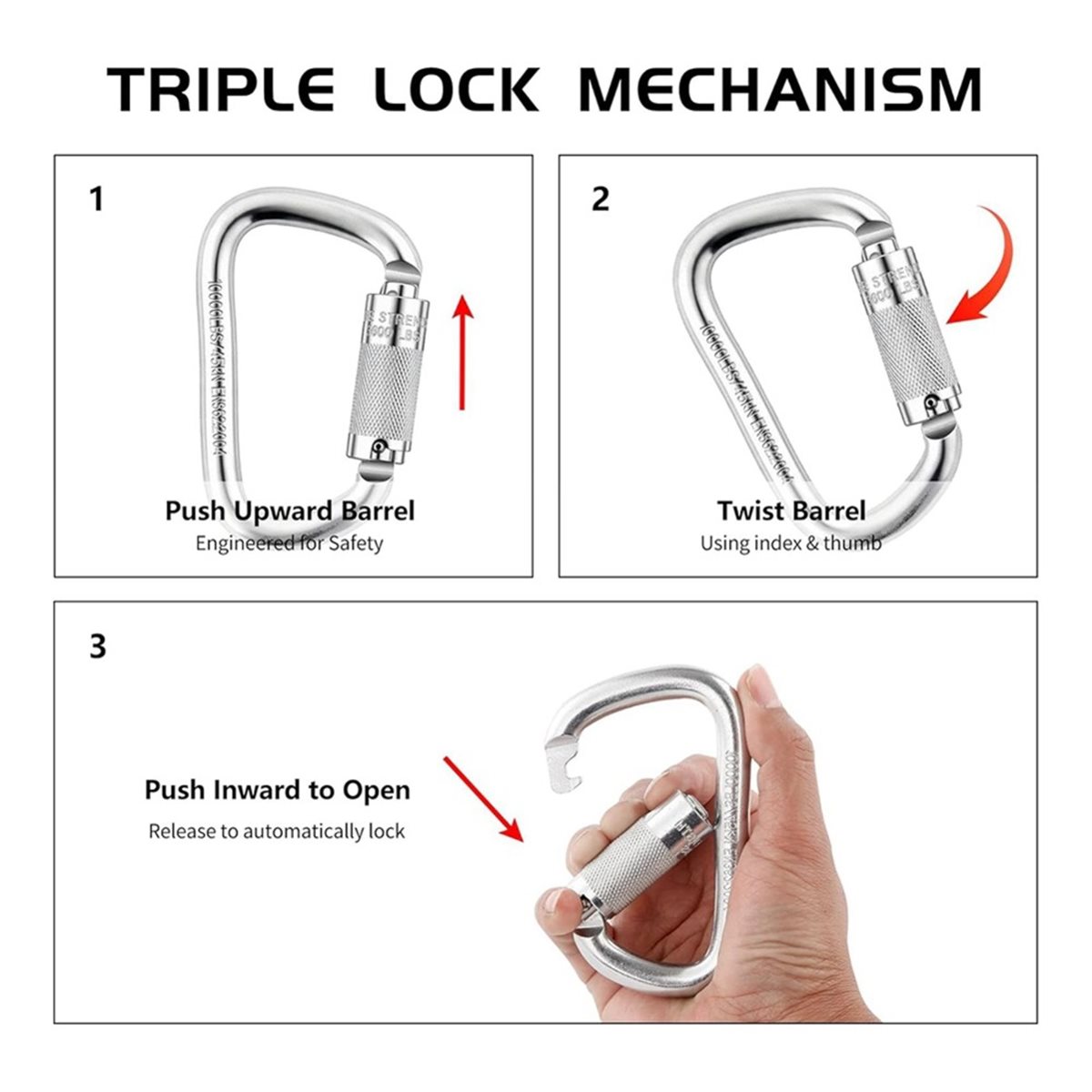 (A99Z) Mosquetão de Bloqueio A - Carabiner Locking D avaliação e preço