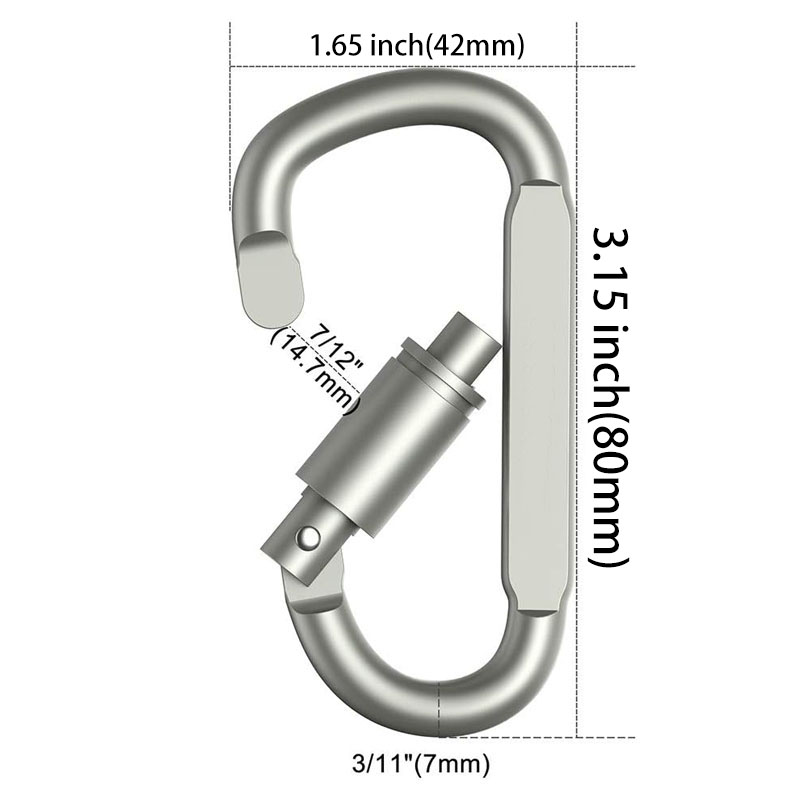 6 pçs mosquetão de alumínio cl - Carabiner Locking D avaliação e preço