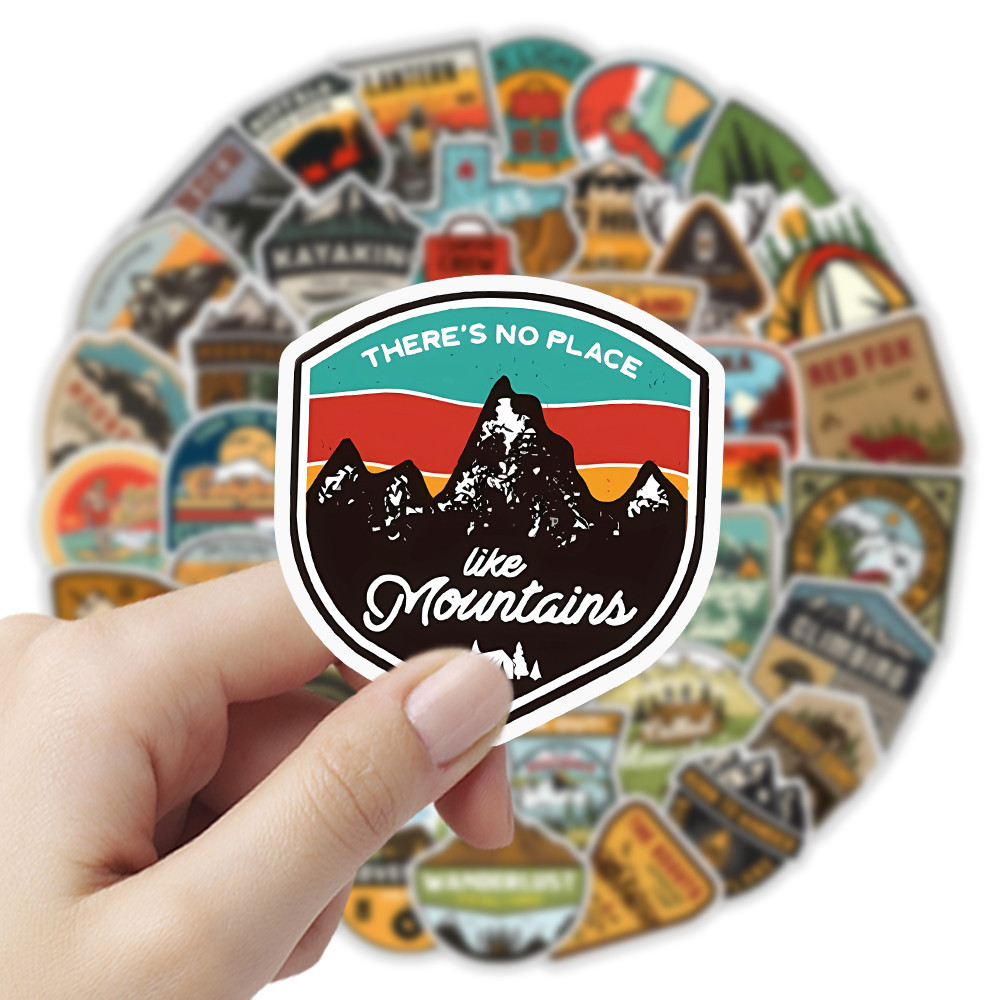 50 Folhas de Adesivos Vintage  - Outdoor Adventure Stores avaliação e preço