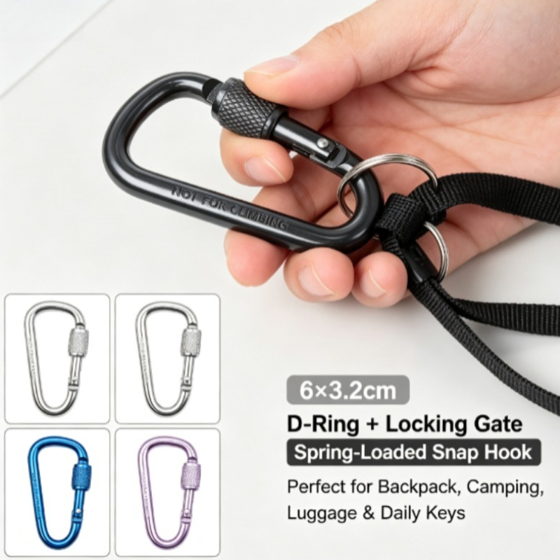 Mosquetão de Alumínio em Liga  - Carabiner Locking D avaliação e preço