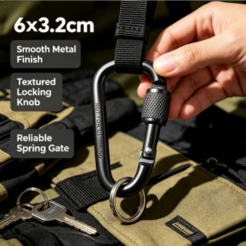 Mosquetão de Alumínio em Liga  - Carabiner Locking D avaliação e preço