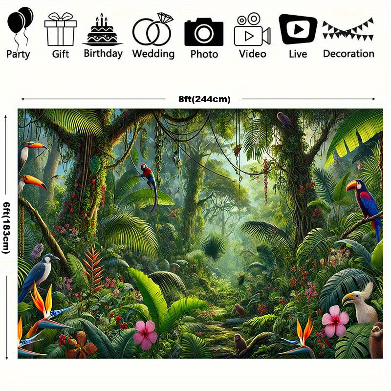 1pc selva aventura fundo banne - Outdoor Adventure Background avaliação e preço